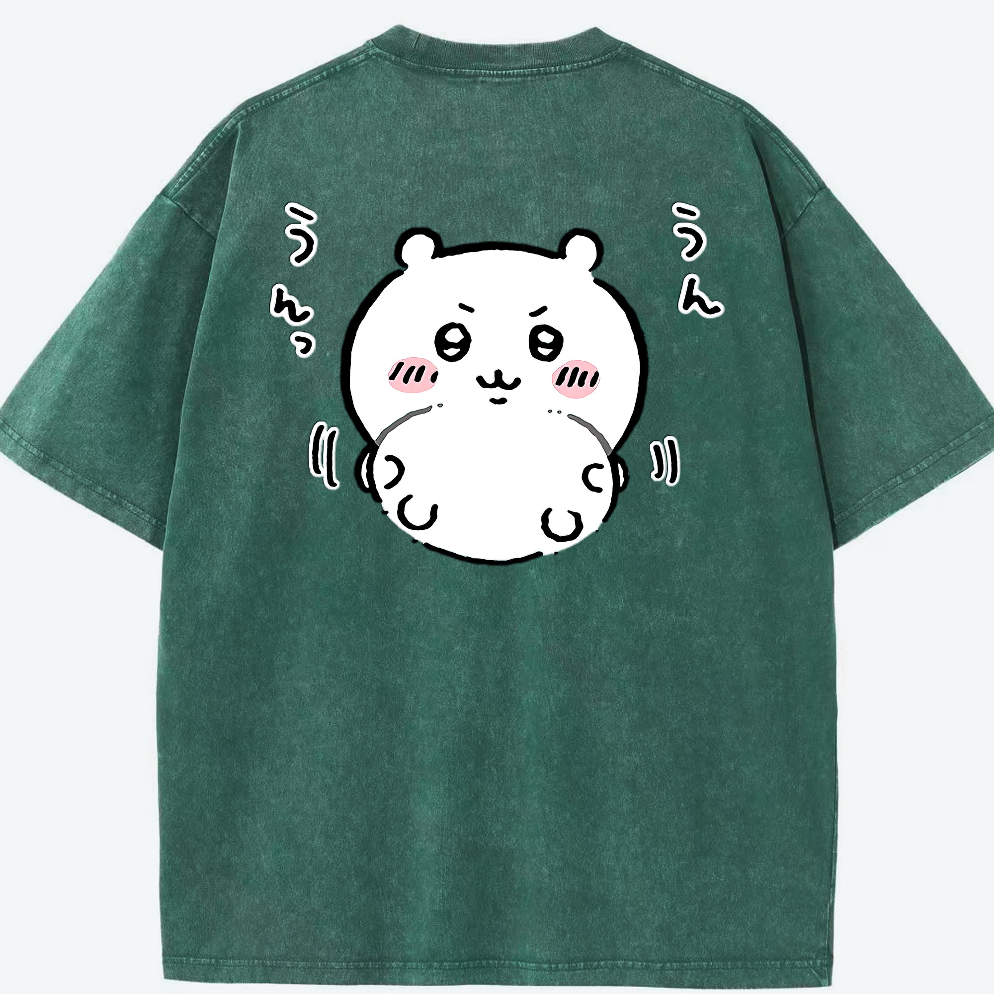 （画像用） ちいかわ ちいかわ Chii-kawa chiikawa 綿100% ヴィンテージ風 半袖Tシャツ（背面プリント）